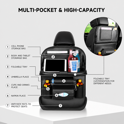 Leather Car Seat Organizer