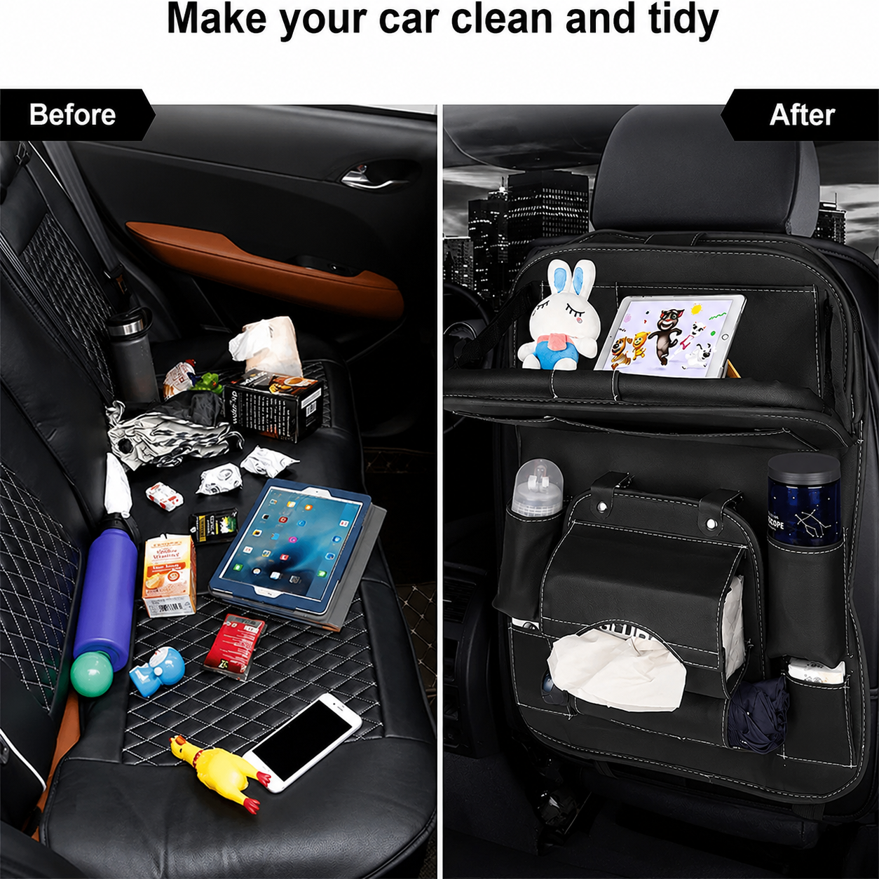 Leather Car Seat Organizer